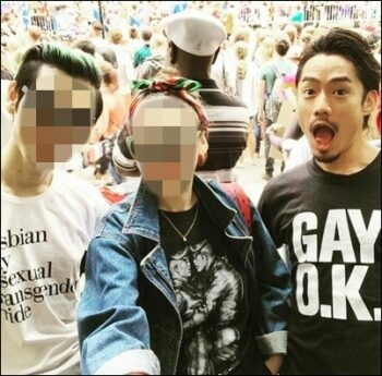 ゲイパレードに参加した高橋大輔画像